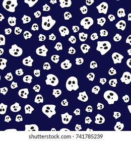 Halloween cute ghost seamless vector pattern