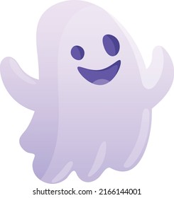 Halloween cute ghost for stickers and cards