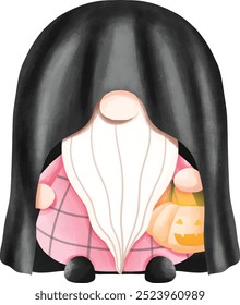 Halloween cute gnomes characters, funny  Gnome vector design.