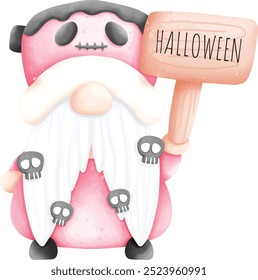 Halloween cute gnomes characters, funny  Gnome vector design.