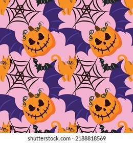 halloween cute item seamless vector design