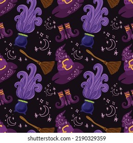 halloween lindo artículo diseño vectorial sin fisuras