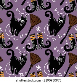 halloween cute item seamless vector design