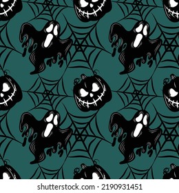 halloween cute item seamless vector design