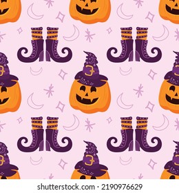 halloween cute item seamless vector design