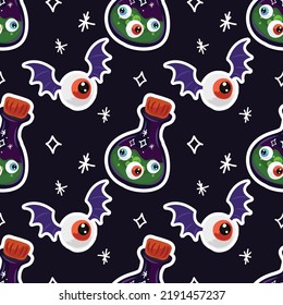 halloween cute item semless vector design