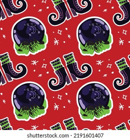 halloween cute item semless vector design
