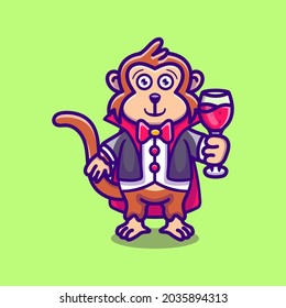 halloween cute monkey vampire brings fresh blood