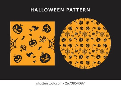 Halloween cute pattern illustration design