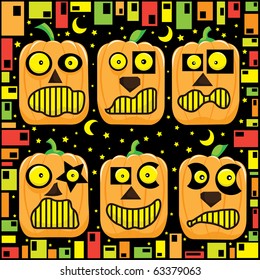 Halloween Cute Pumpkin Faces