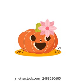 halloween cute pumpkin head. halloween design