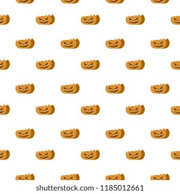 Halloween cute pumpkin seamless pattern. vector illustration for fashion textile print and wrapping with festive design.