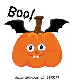 Halloween cute pumpkin of halloween, Vector illustration cartoon EPS images. 