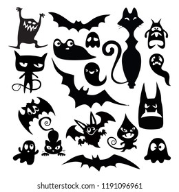 Halloween cute vector illustration
set of cheerful halloween characters on a white background. vector illustration
