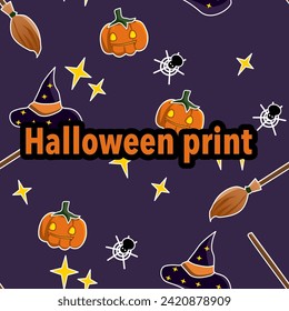 Halloween lindo vector impecable impresión 