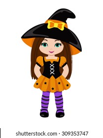 Halloween Cute Witch.