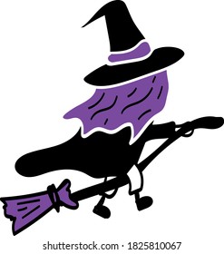 Halloween cute witch cartoon vector