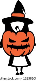Halloween cute witch cartoon vector