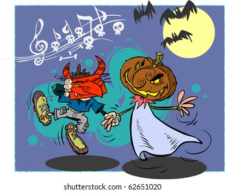 Halloween dancers.