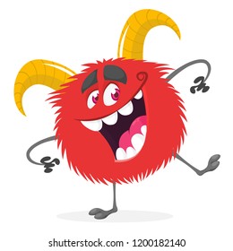 Halloween dancing monster cartoon mascot