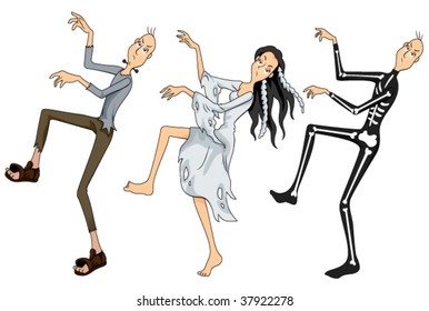 Halloween dancing - Vector