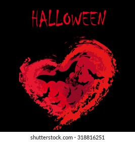 Halloween dark background with bats