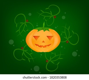 Halloween dark creepy pumpkin background