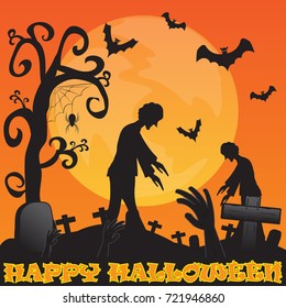 Halloween in the dark night celebration