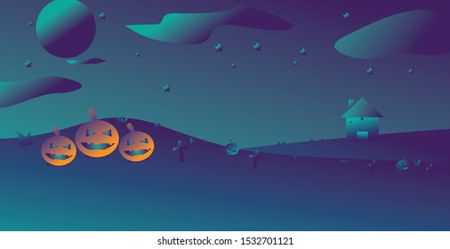 Halloween dark themed backgroud illustration