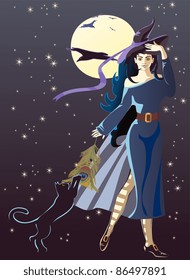Halloween dark witch