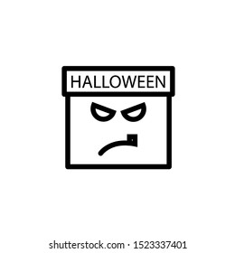 halloween date on calendar vector icon. flat halloween date on calendar design. halloween date on calendar illustration for graphic