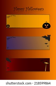 Halloween day background and banner tag label