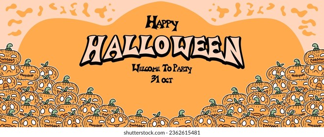 Halloween, halloween day background. celebrating ghost party in october, halloween knickknacks.