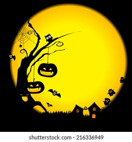 Halloween day background vector illustration