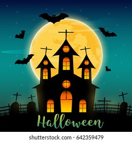 Halloween day background, Vector illustration