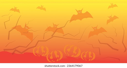 pumpkin background bat wooden
