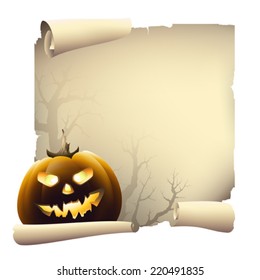 Halloween day banner, vector drawing