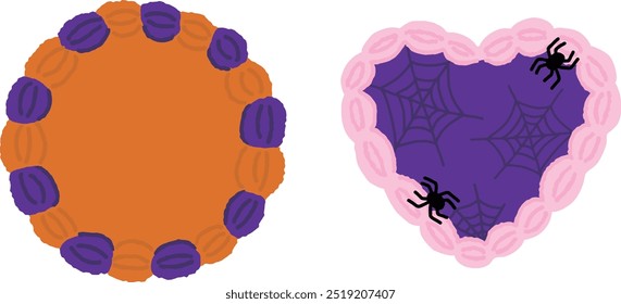 halloween day cake decoration illust 
