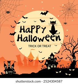 Ilustración de fiesta de celebración de Halloween.