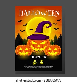 Halloween Day Celebration Poster Design