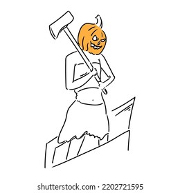 Halloween Day collection simple ilne art illustration
