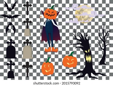 Halloween day, the concept is jack o lantern and pumpkin orange color 