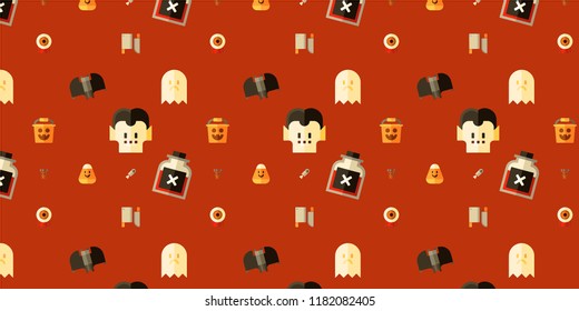 Halloween day cute vector background. 