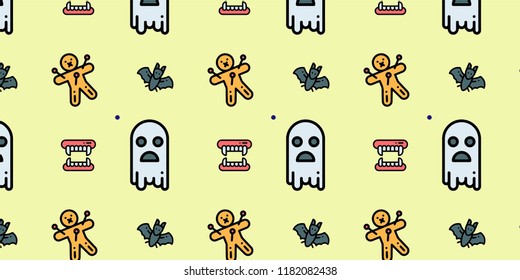 Halloween day cute vector background. 