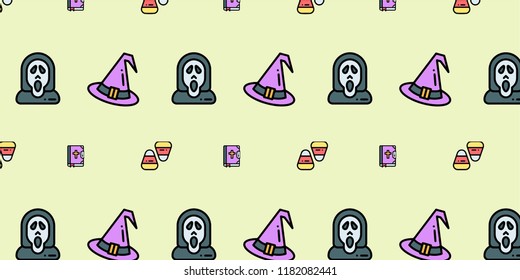 Halloween day cute vector background. 