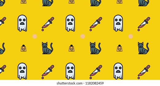 Halloween day cute vector background. 