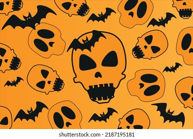 Halloween, day of the dead, ghosts and pumpkins. emotional faces.
