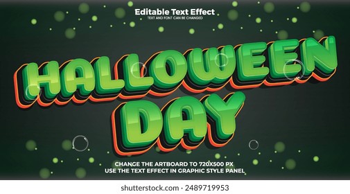 Halloween Day editable text effect in modern trend style