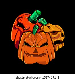 Halloween day pumkin vector illustration 