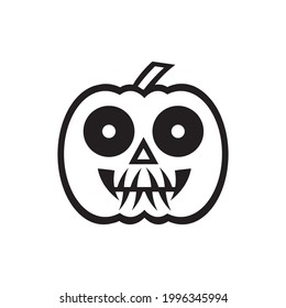 Halloween day pumpkin icon vector design
